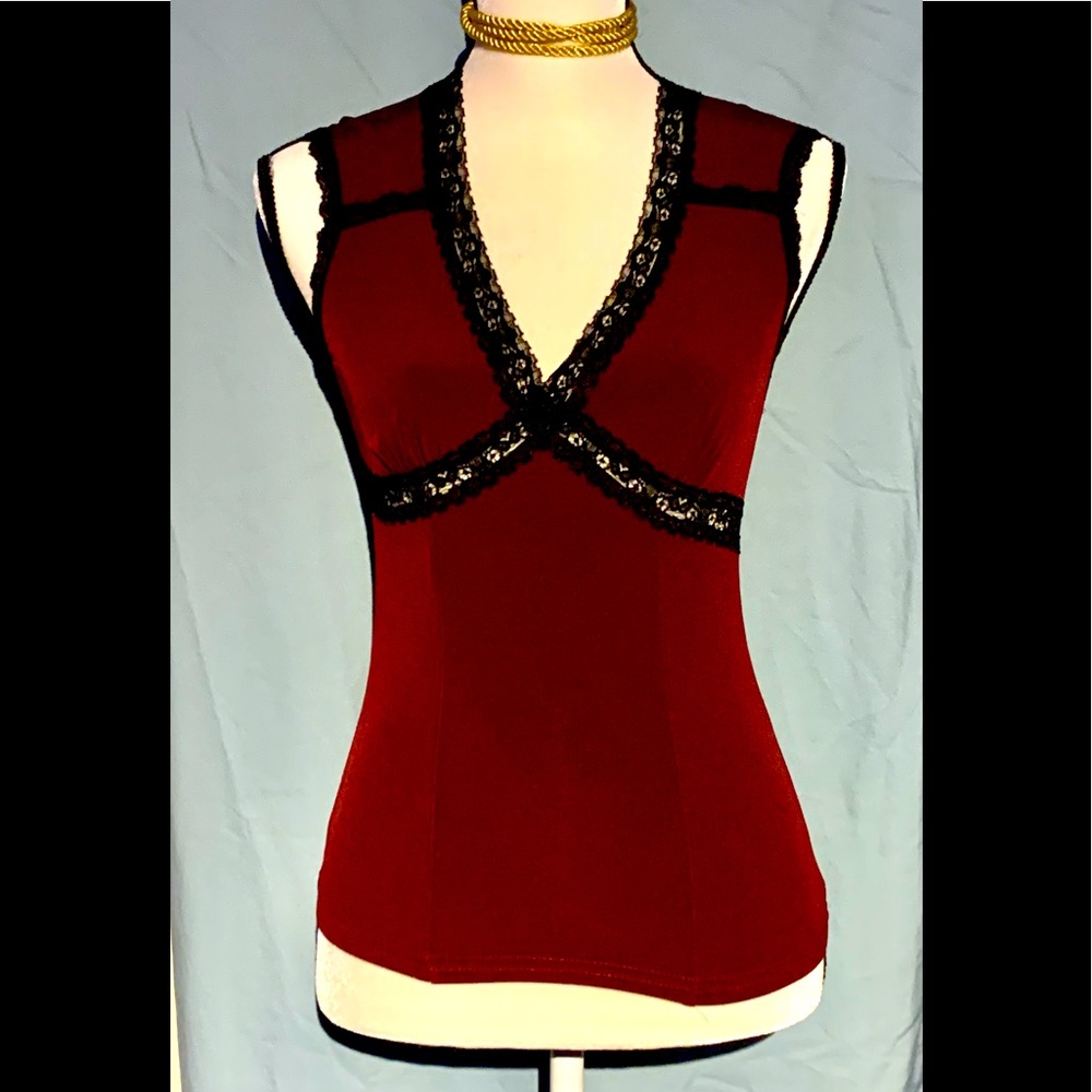 VTG ALLY B Burgundy Lace Cami
A9